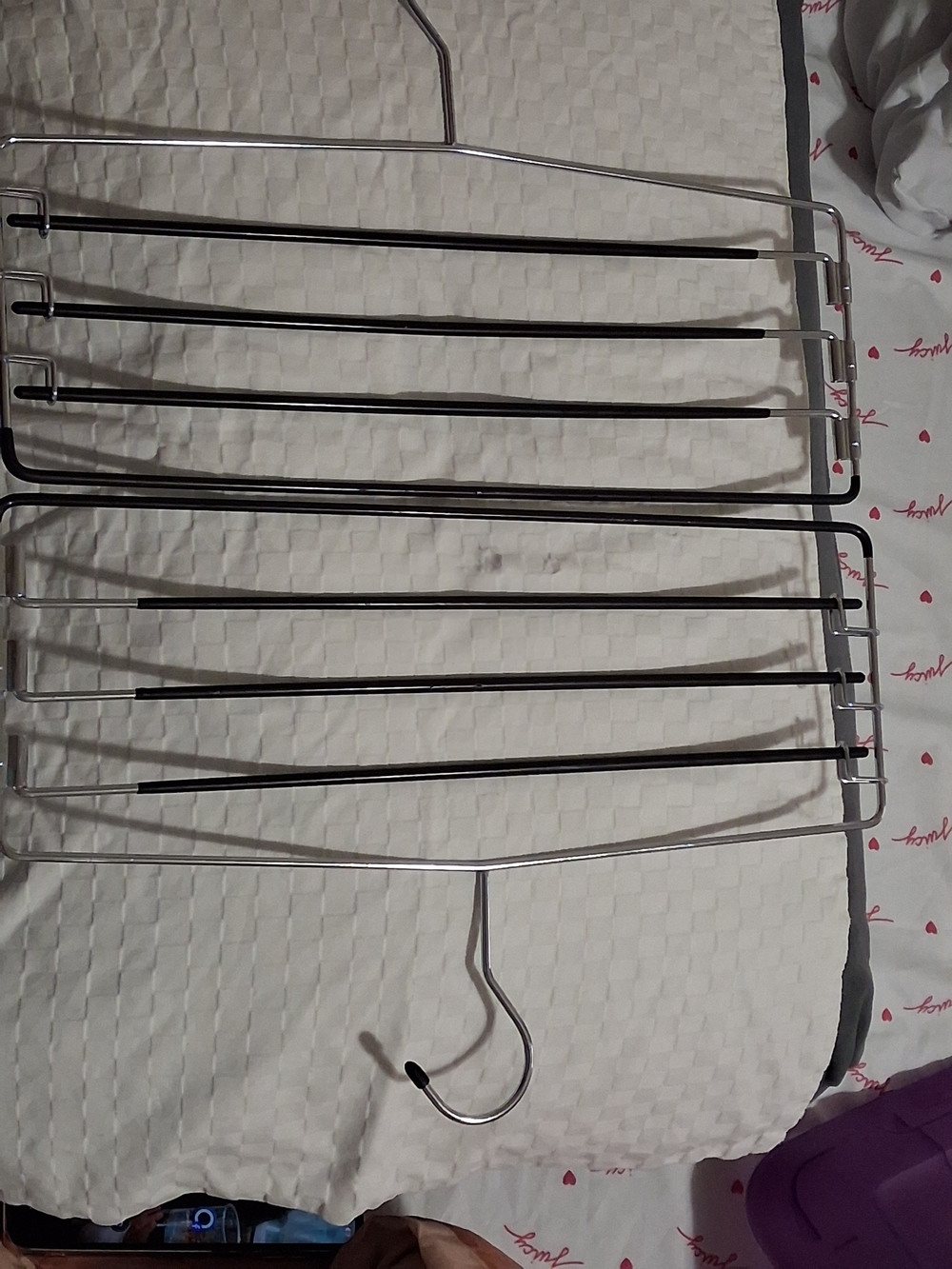 Multi-Tier Metal Tie & Belt Hanger - Black/Silver